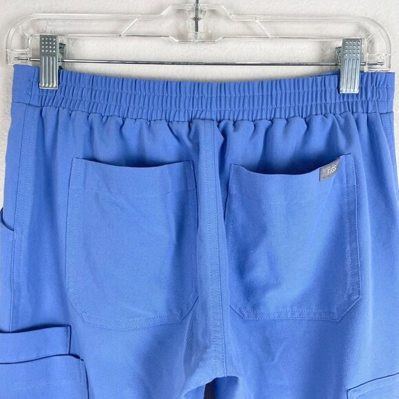 Figs Womens XS Blue Yola Skinny Cargo Scrub Pants Drawstring Waist - Picture 6 of 9